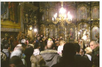 Gudstjänst i ortodoxa kyrkan, 6 januari, dagen före serbiska julhelgen...